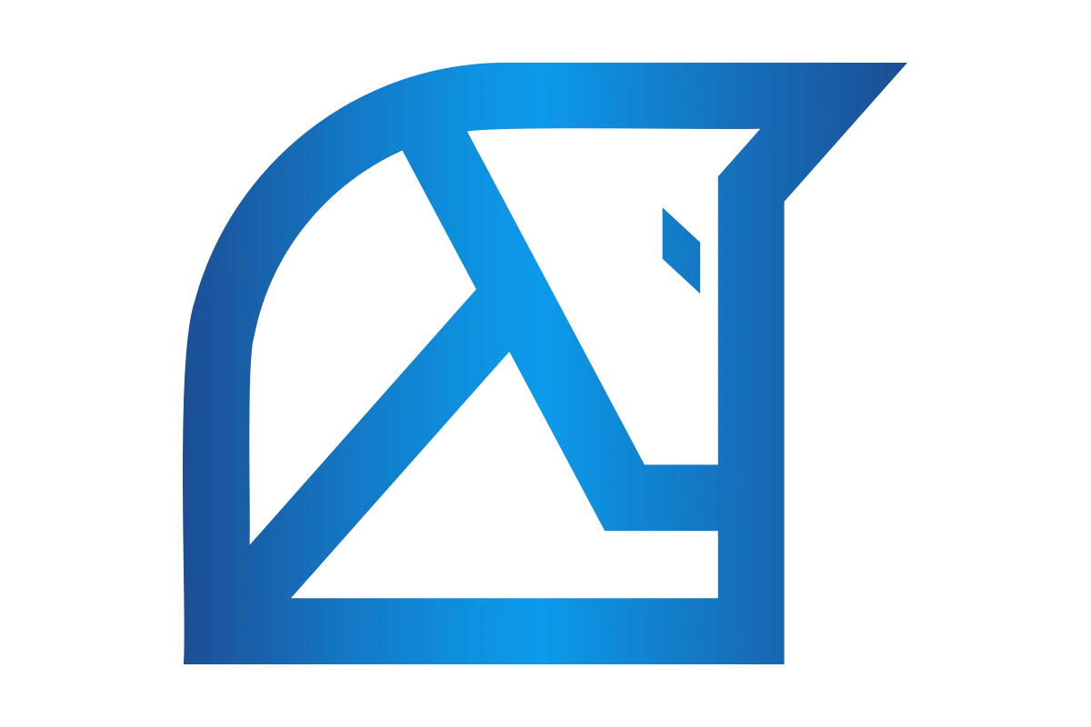 Modern Blue Horse Icon for Equestrian Services