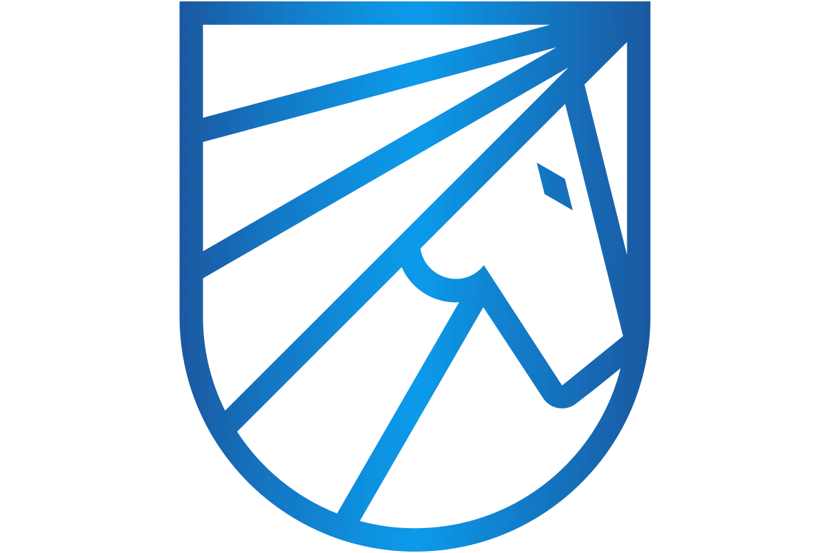 Modern Blue Horse Logo for Equestrian Brands