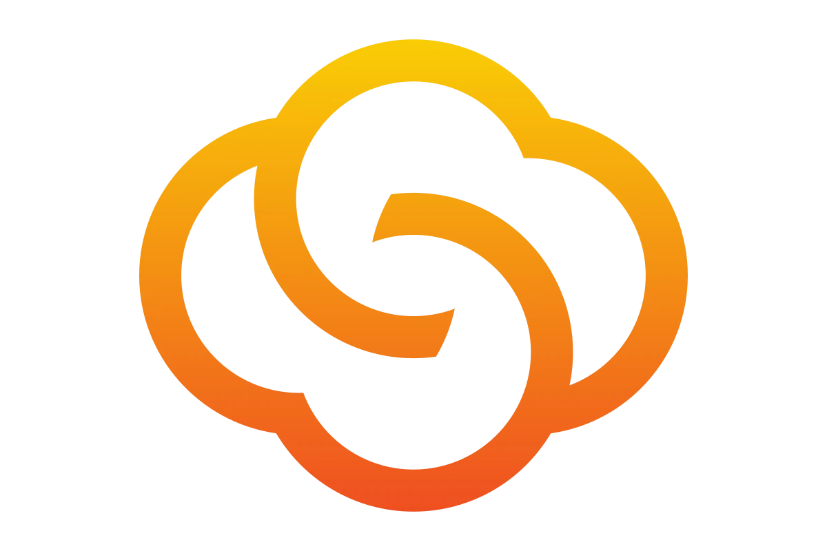 Modern Cloud Icon with Dynamic Abstract Shapes