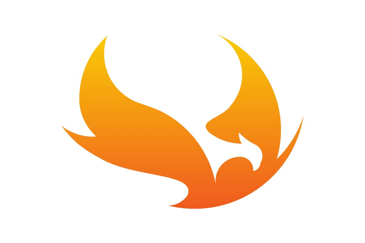 Dynamic Phoenix Logo - Symbol of Rebirth and Innovation