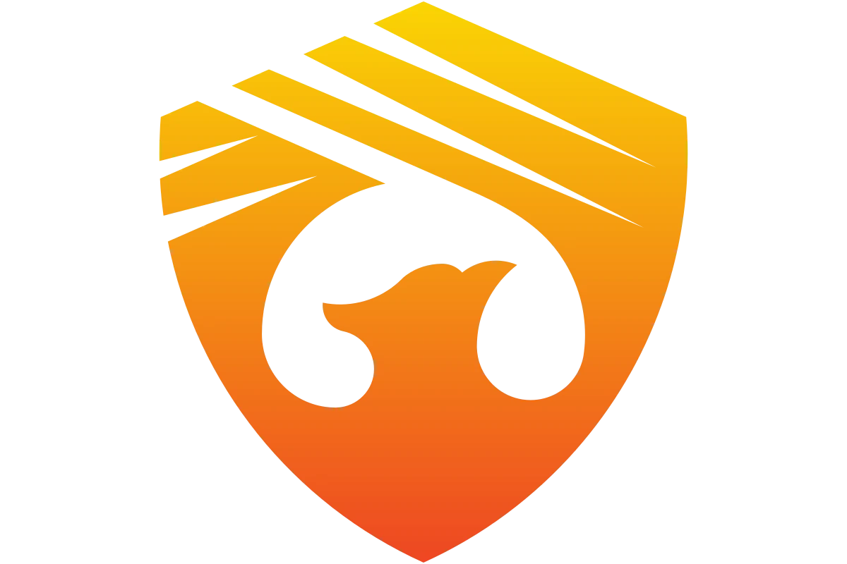 Modern Abstract Shield with Gradient Wave Design