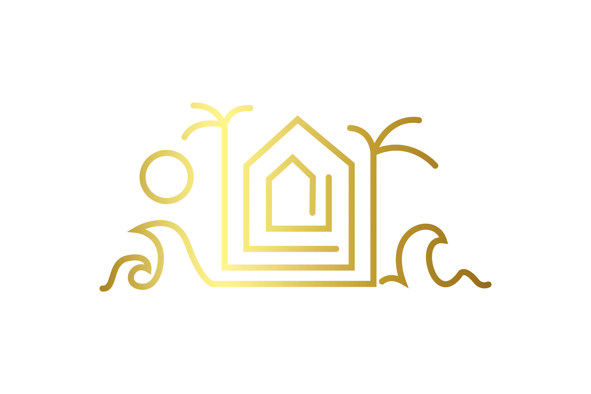 Luxury Tropical Real Estate Logo with Modern Elegance