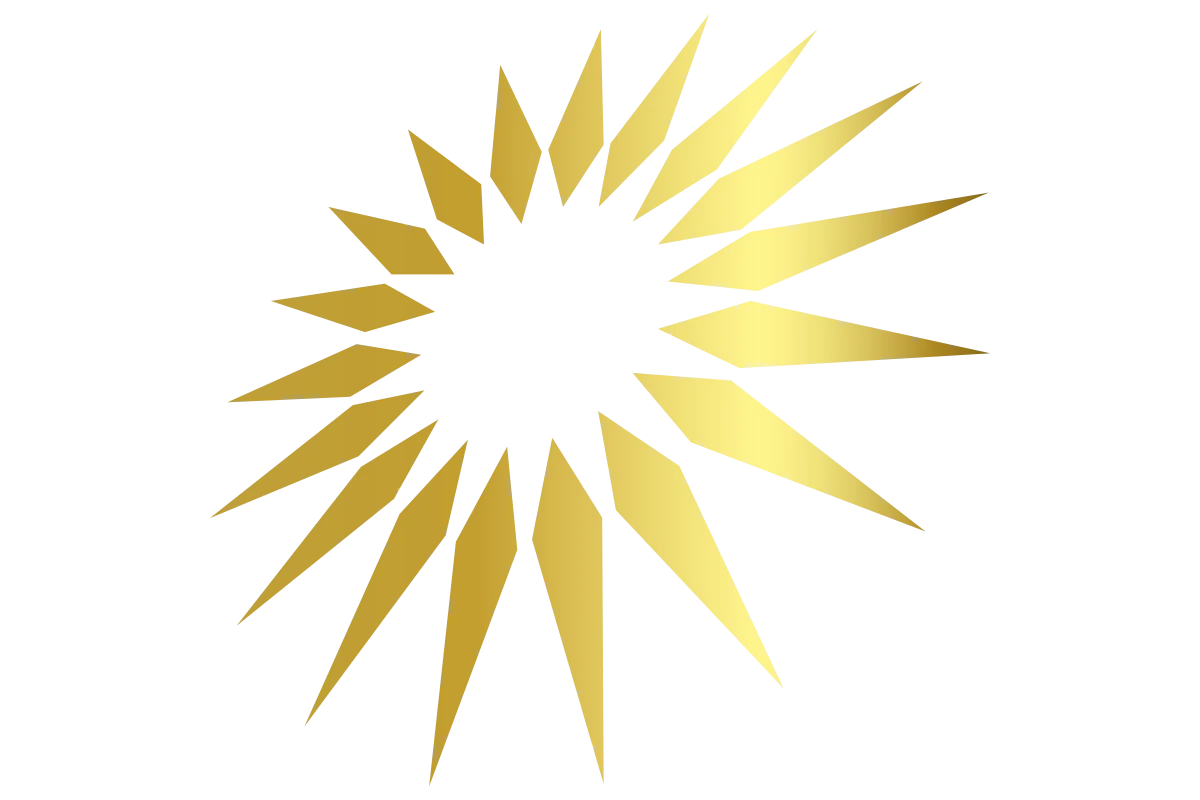 Elegant Gold Star Emblem for Luxury Innovations