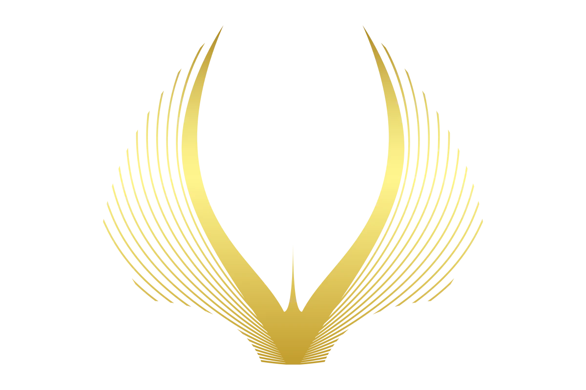 Elegant Abstract Golden Wings Graphic for Community Inspiration