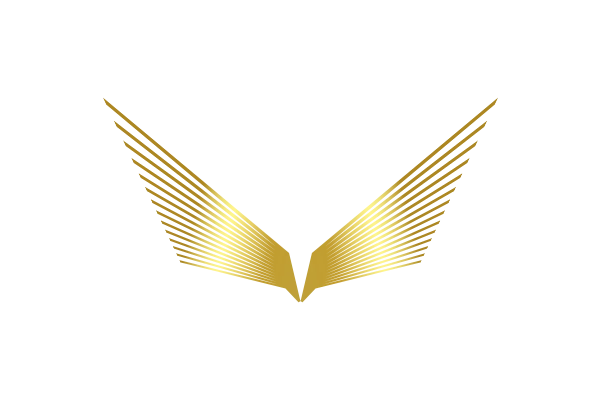 Elegant Gold Wing Symbol for Luxury Brands