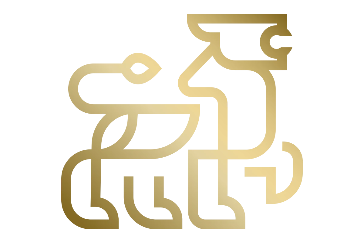 Elegant Minimalist Lion Abstract Symbol of Strength