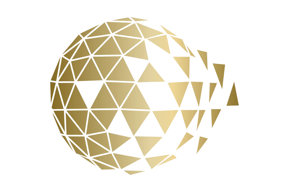 Elegant Geometric Golden Sphere for Innovative Luxury