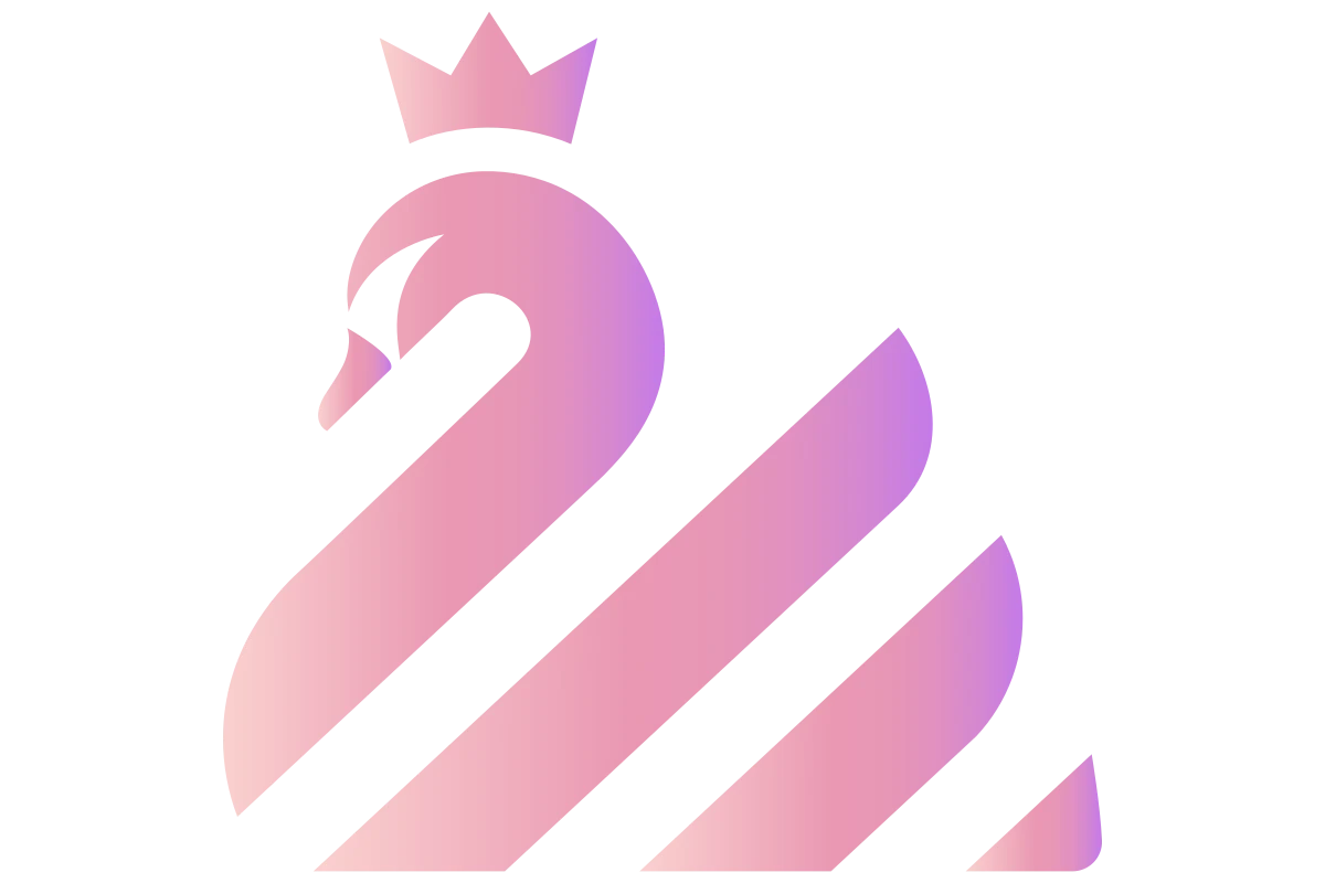 Elegant Swan Design for Luxury Beauty Salon