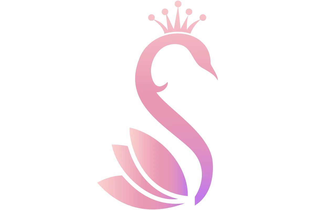 Elegant Swan Crown Beauty Salon Logo for Luxury Services
