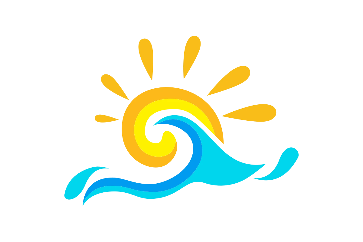 Vibrant Ocean Sunrise Logo for Travel Agency