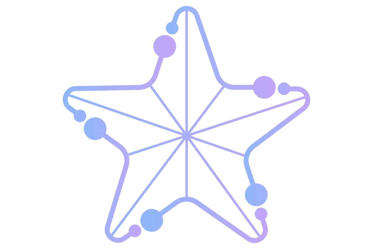 Modern Geometric Star Symbol for Community Engagement