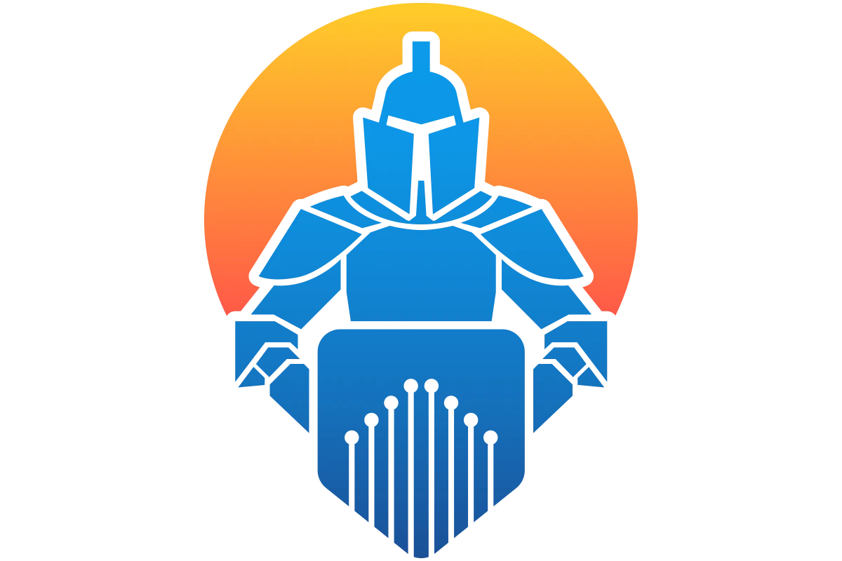 Modern Security Services with a Knight and Shield