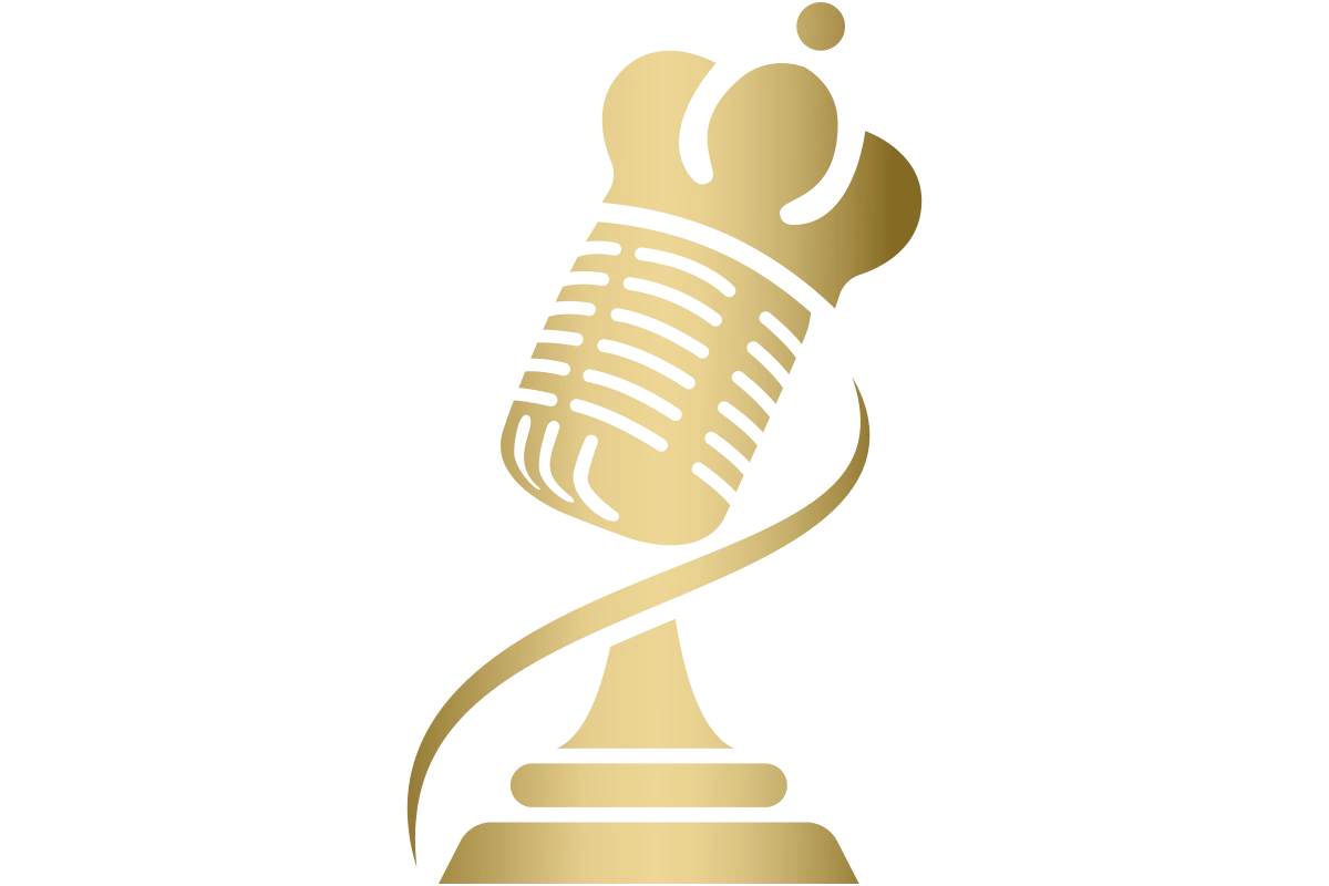 Elegant Music Award Microphone with Crown Design