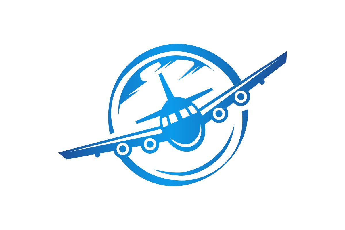 Innovative Travel Agency Logo Featuring Airplane Design