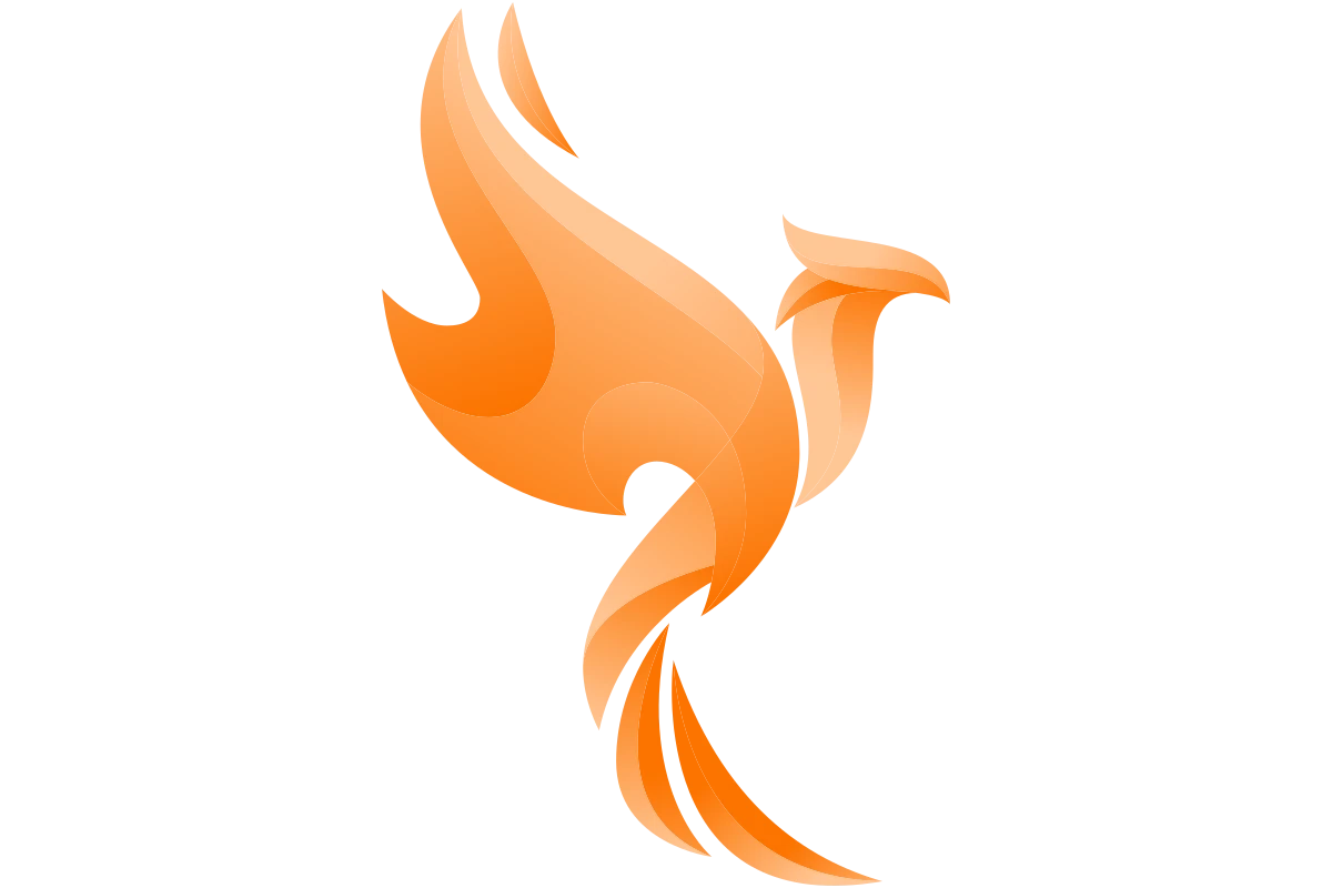 Elegant Phoenix Logo Symbolizing Growth and Rebirth