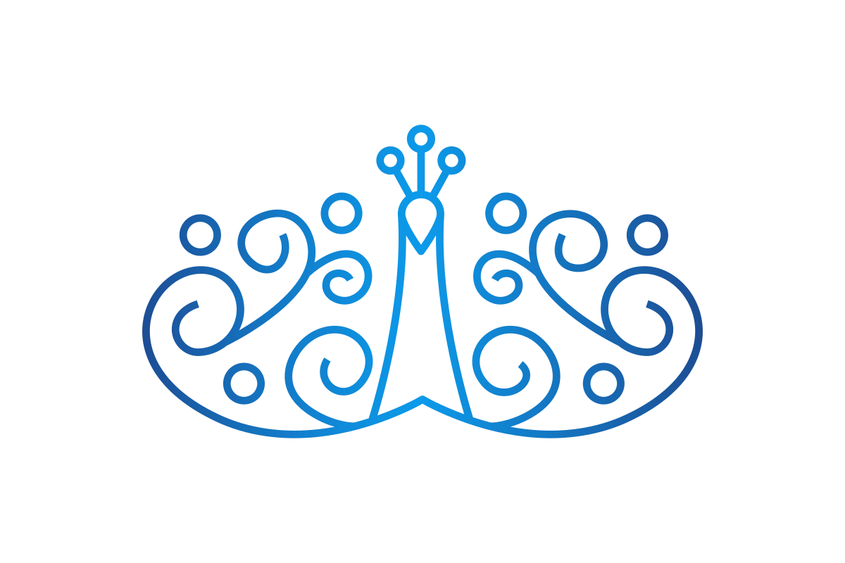 Elegant Peacock Design for Beauty Salon