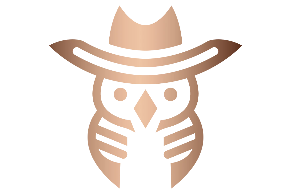 Modern Owl Cowboy Logo for Creative Projects