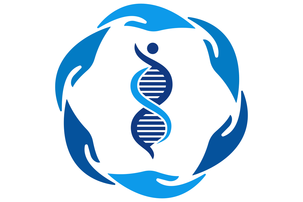 Modern Healthcare DNA Symbol for Pharmacy and Wellness