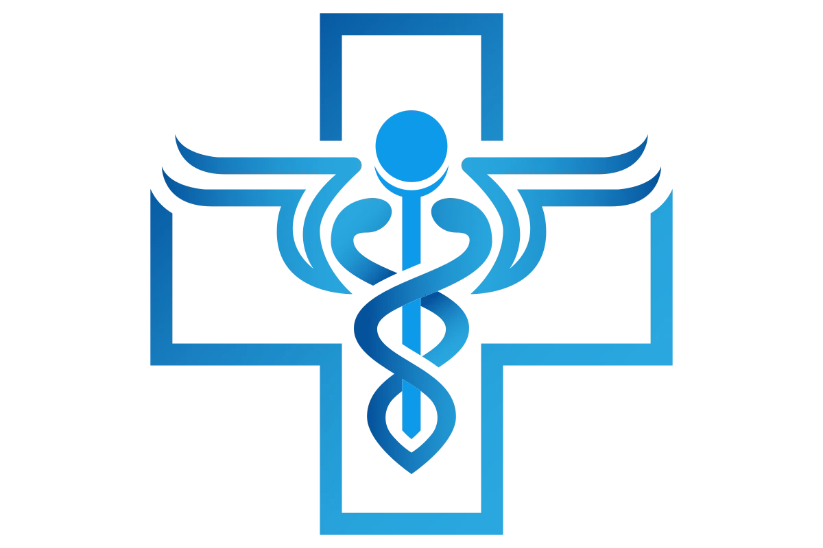 Modern Medical Pharmacy Symbol with Caduceus Design