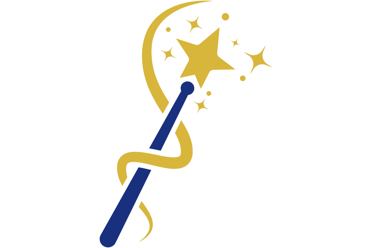 Enchanting Magic Wand Logo for Imagination and Creativity