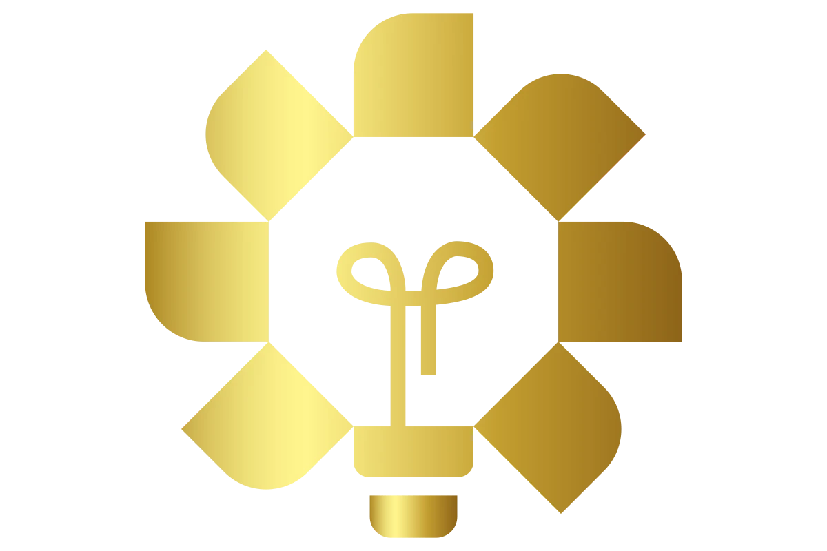 Innovative Golden Lion Lightbulb Logo for Modern Brands