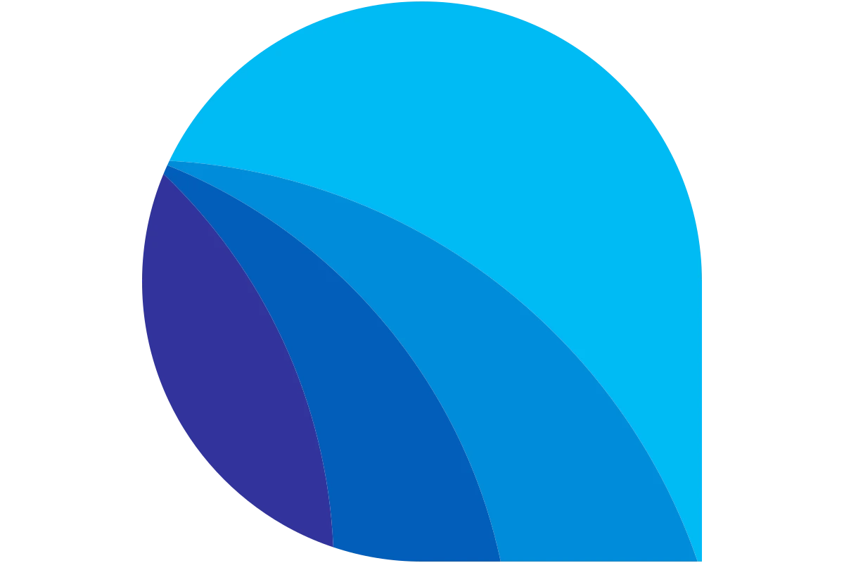 Innovative Cloud Abstract Design in Blue Gradient