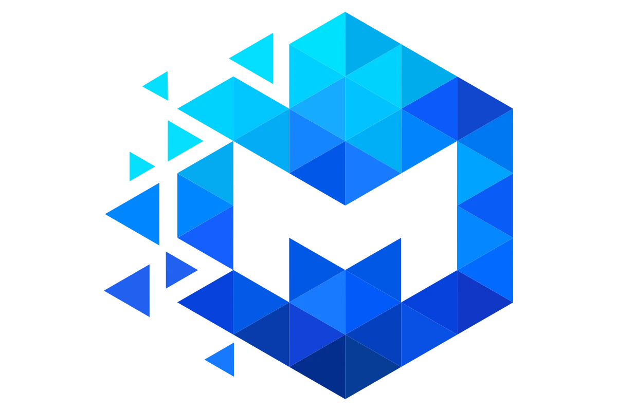 Modern Abstract Software Logo with Blue Geometric Design