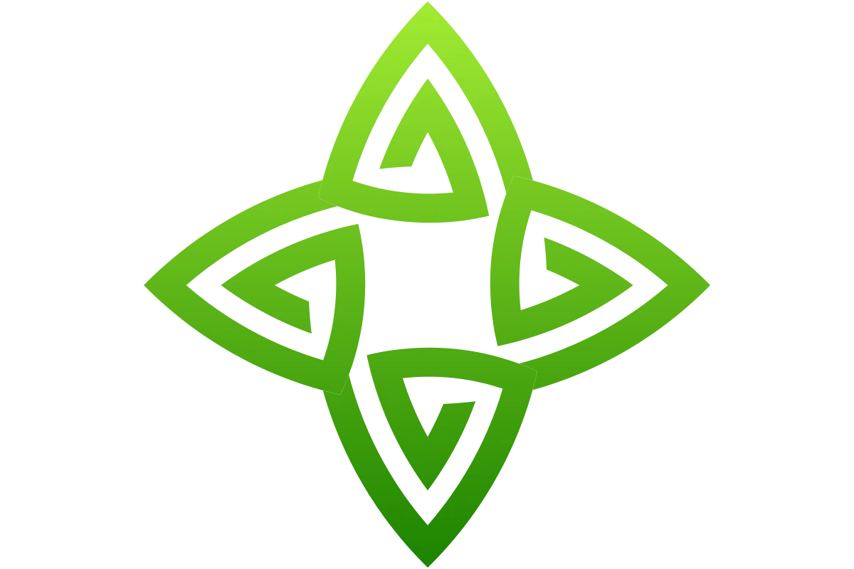 Elegant Green Abstract Design for Landscaping Growth