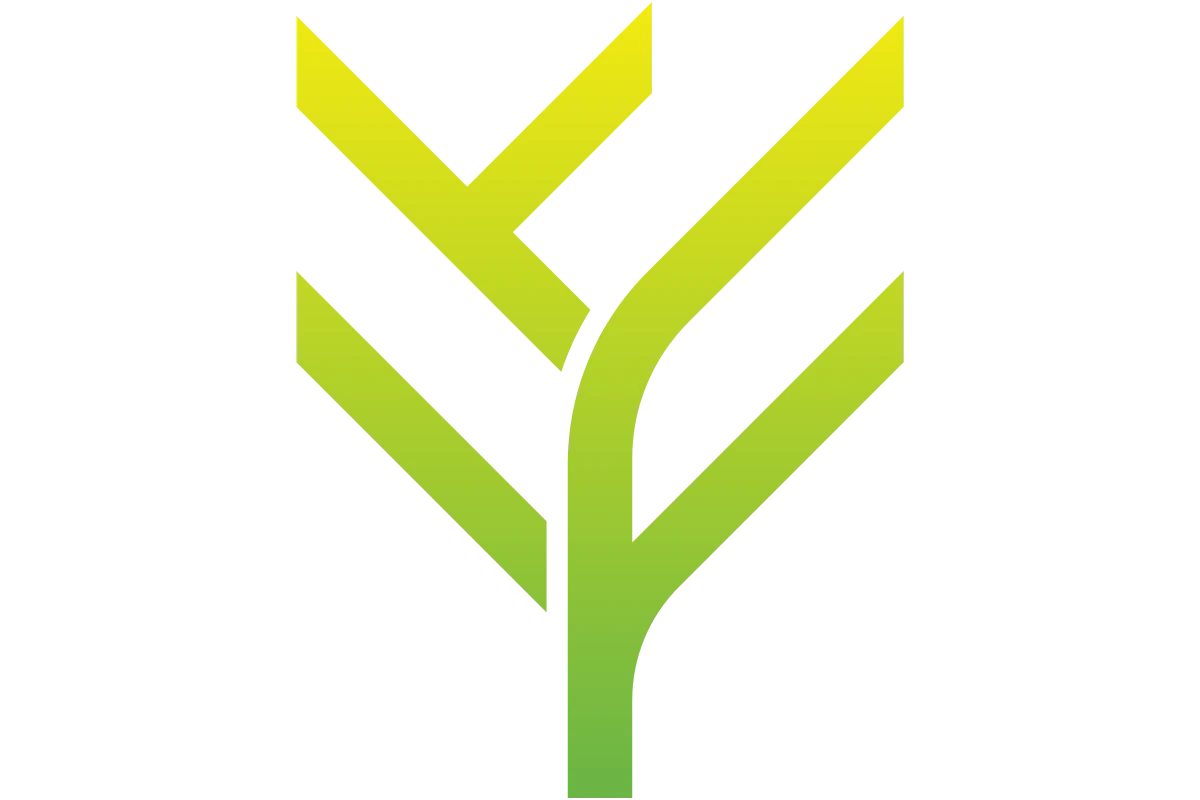 Modern Landscaping Logo with Green Growth Symbol