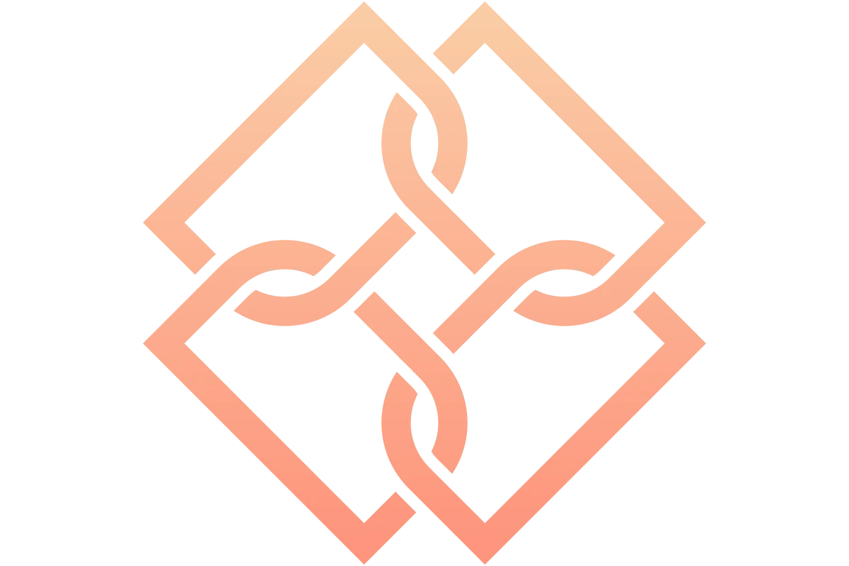 Modern Abstract Interlocking Logo for Community Initiatives