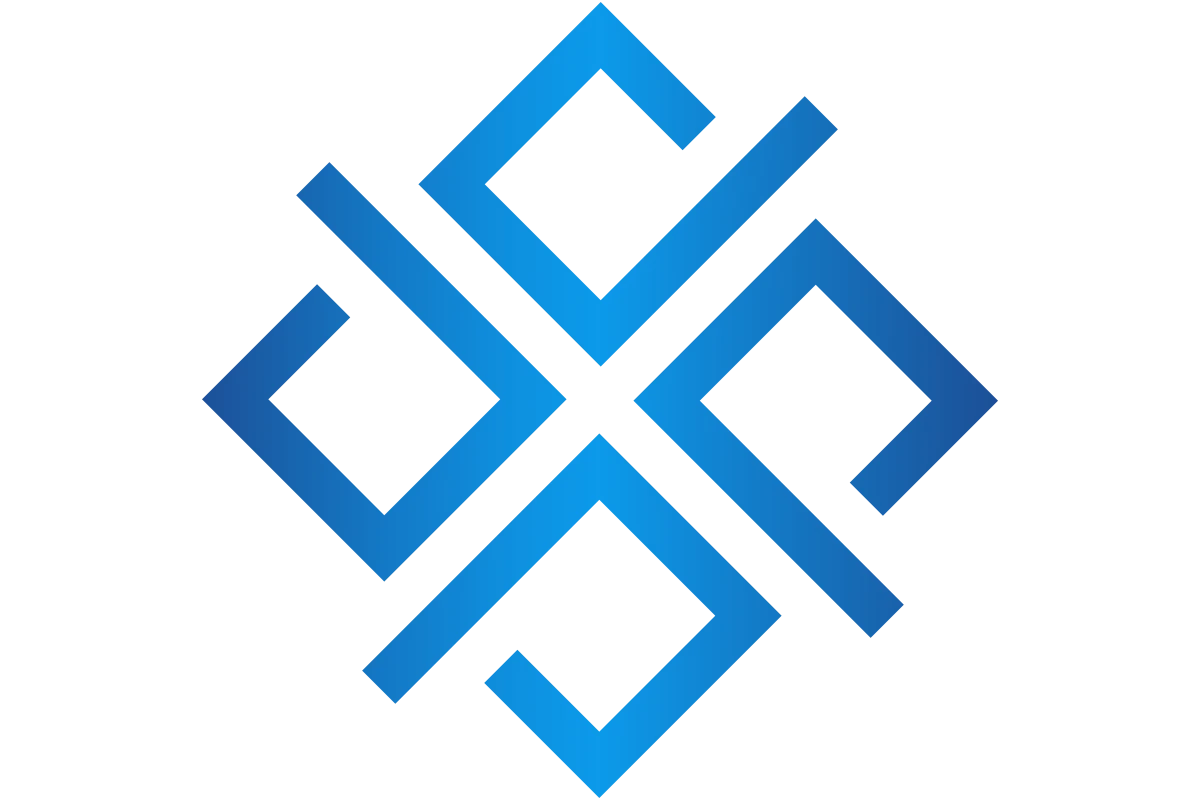 Modern Abstract Corporate Logo with Blue Geometric Shapes