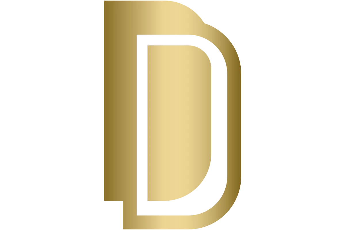 Elegant Gold Monogram D for Luxury Personal Branding