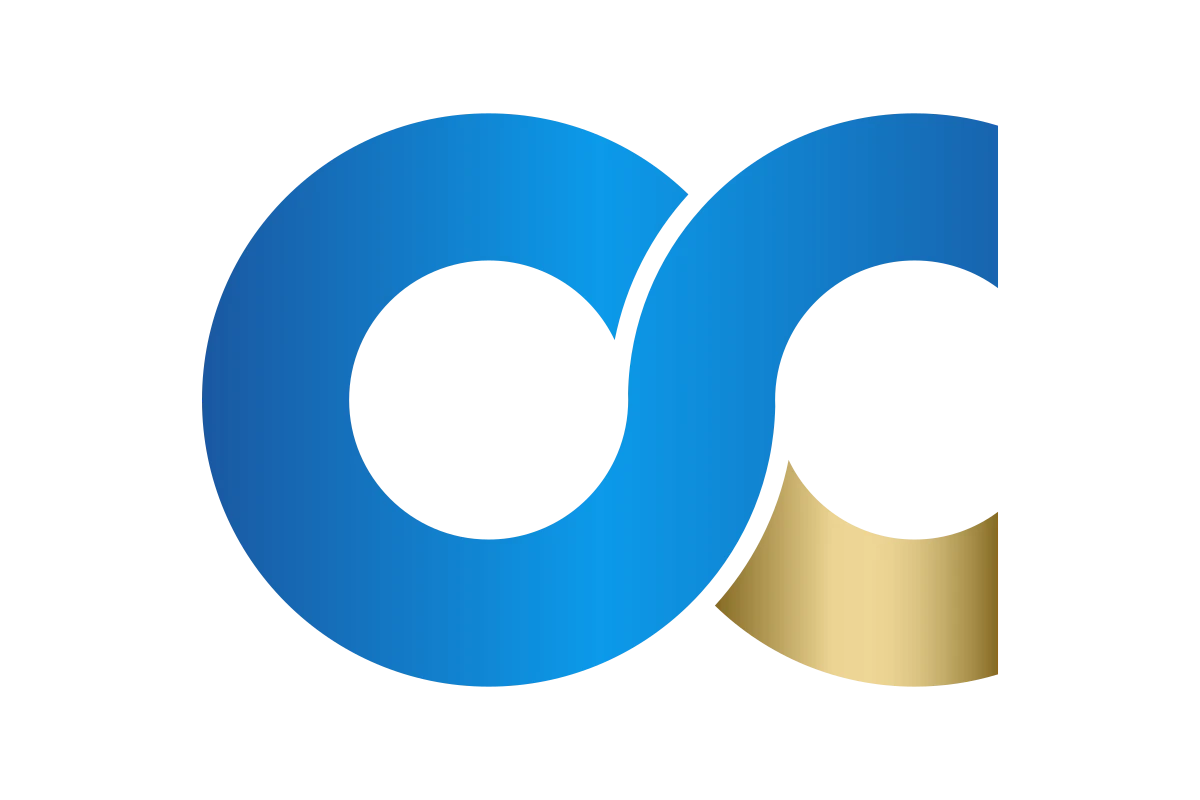 Modern Financial Advisor Logo in Blue and Gold