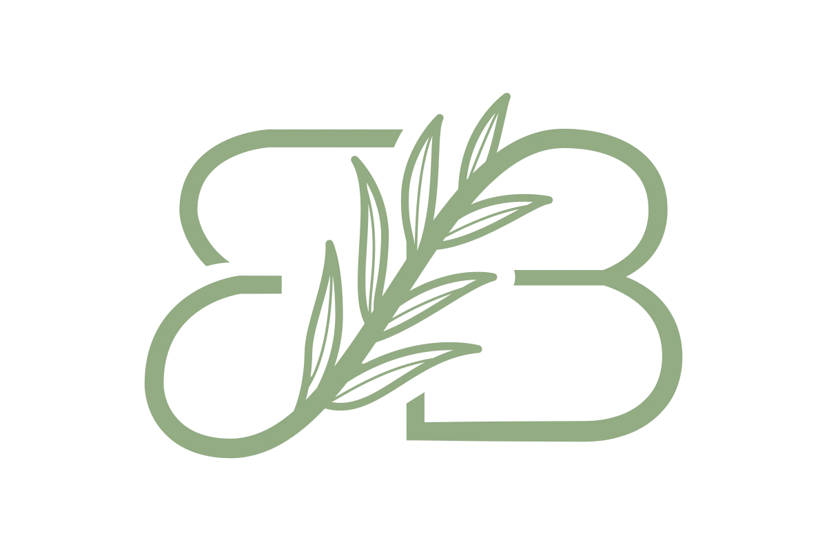 Elegant Beauty Salon Monogram with Leaf Motif