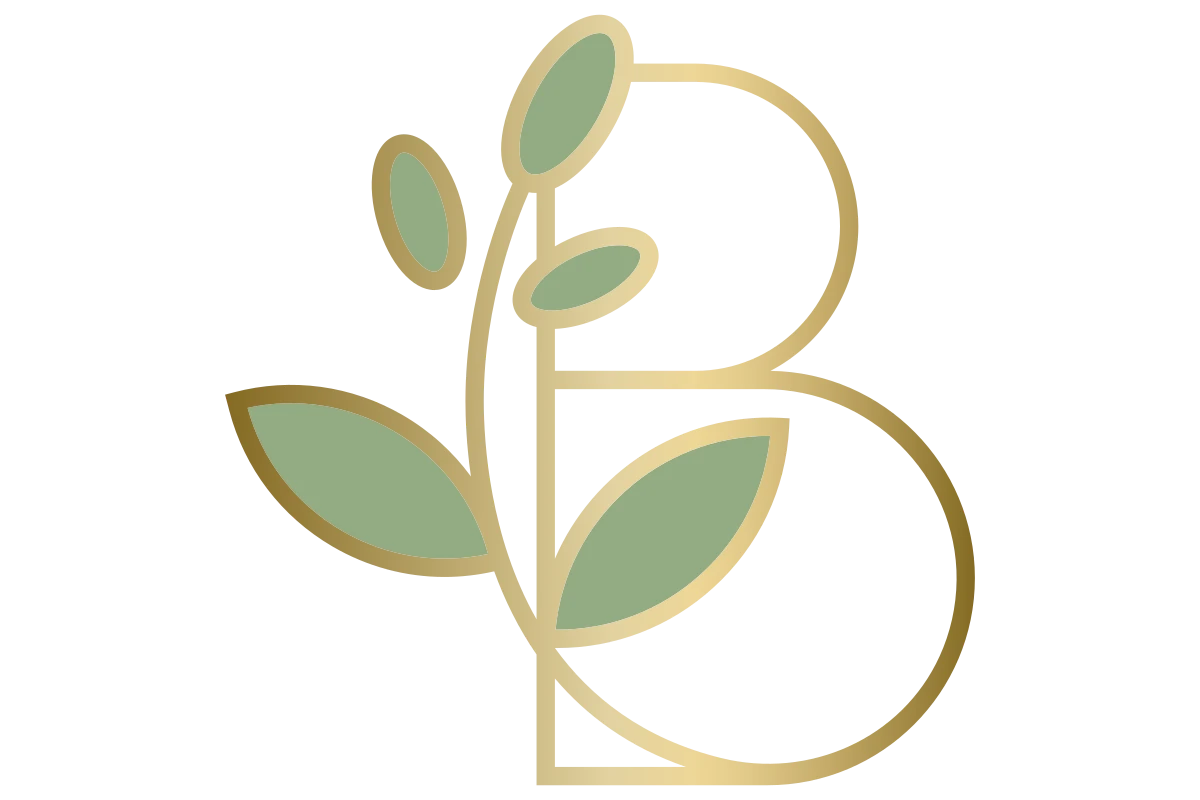 Elegant B Monogram for Beauty Salon with Nature Elements