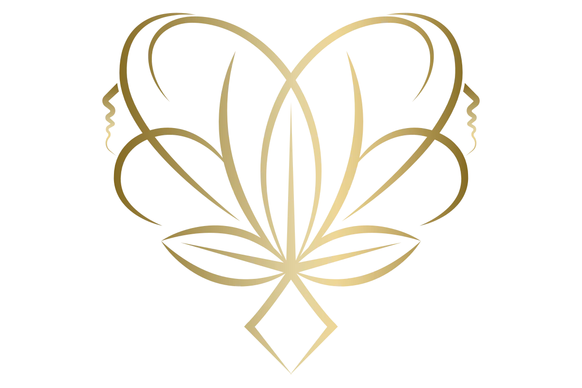 Elegant Beauty Salon Logo with Leaf and Face Design