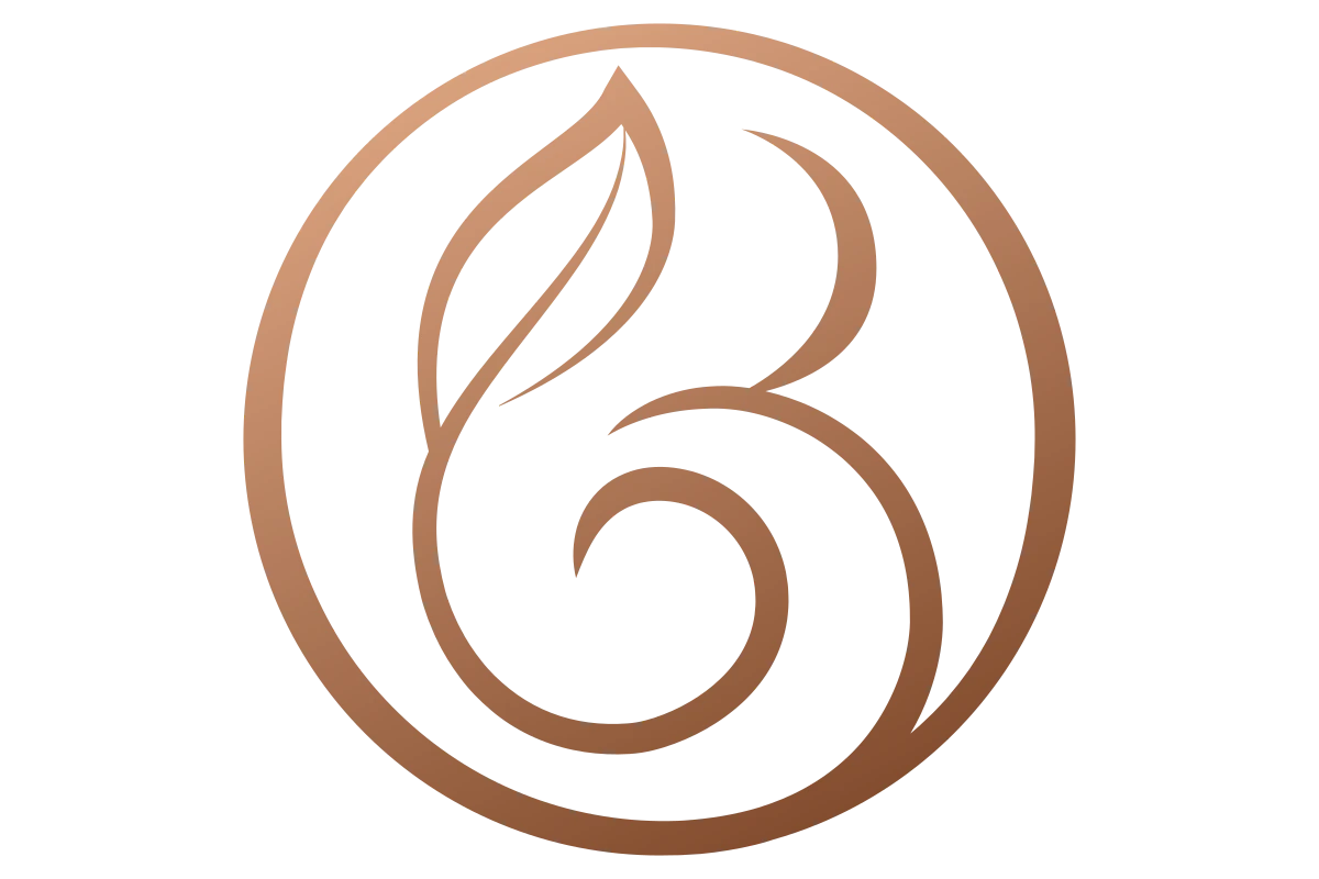 Elegant Beauty Salon Logo with Leaf Design