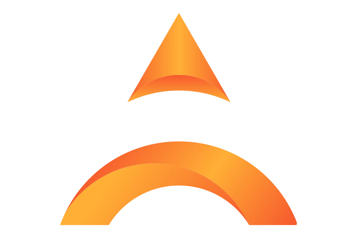 Modern Architectural Abstract Design in Orange