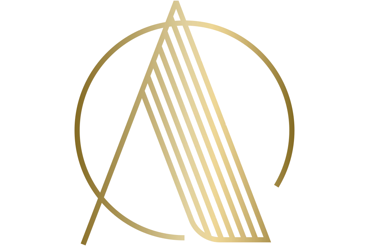 Luxury Architectural Monogram in Elegant Gold