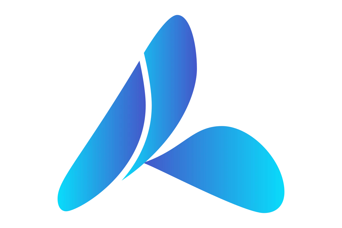 Modern Abstract Technology Icon with Dynamic Fluid Shapes