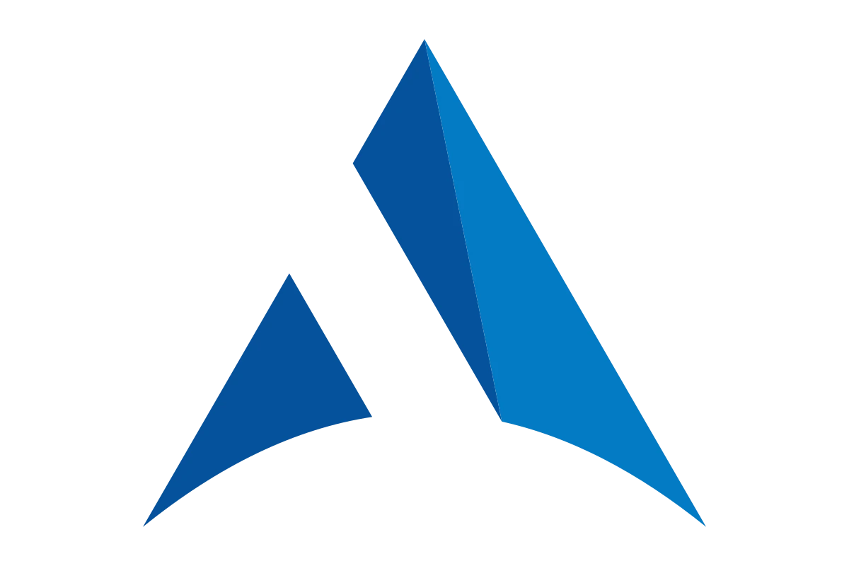Modern Abstract Triangle Logo in Blue Shades