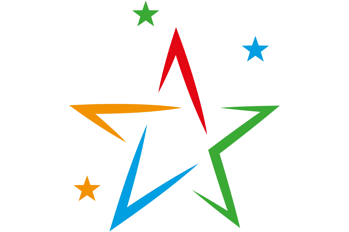 Colorful Star Design for Event Planning Services