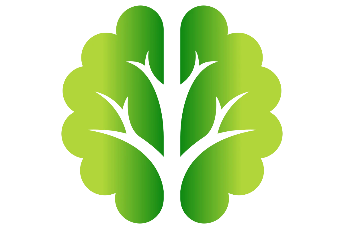 Innovative Green Tree Brain Logo for Eco-Friendly Initiatives