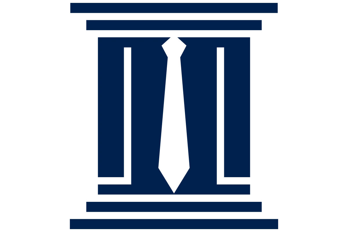 Professional Law Firm Logo with Pillar and Tie Elements
