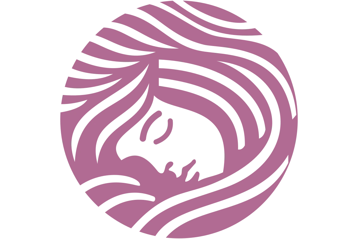 Elegant Beauty Salon Logo with Hair Waves