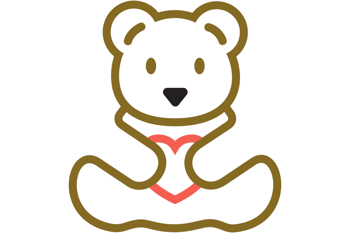 Cute Teddy Bear Logo for Loving Daycare Services