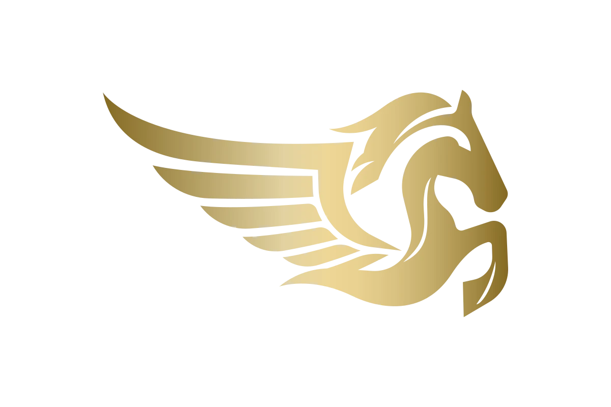 Elegant Winged Horse Logo for Strength and Luxury