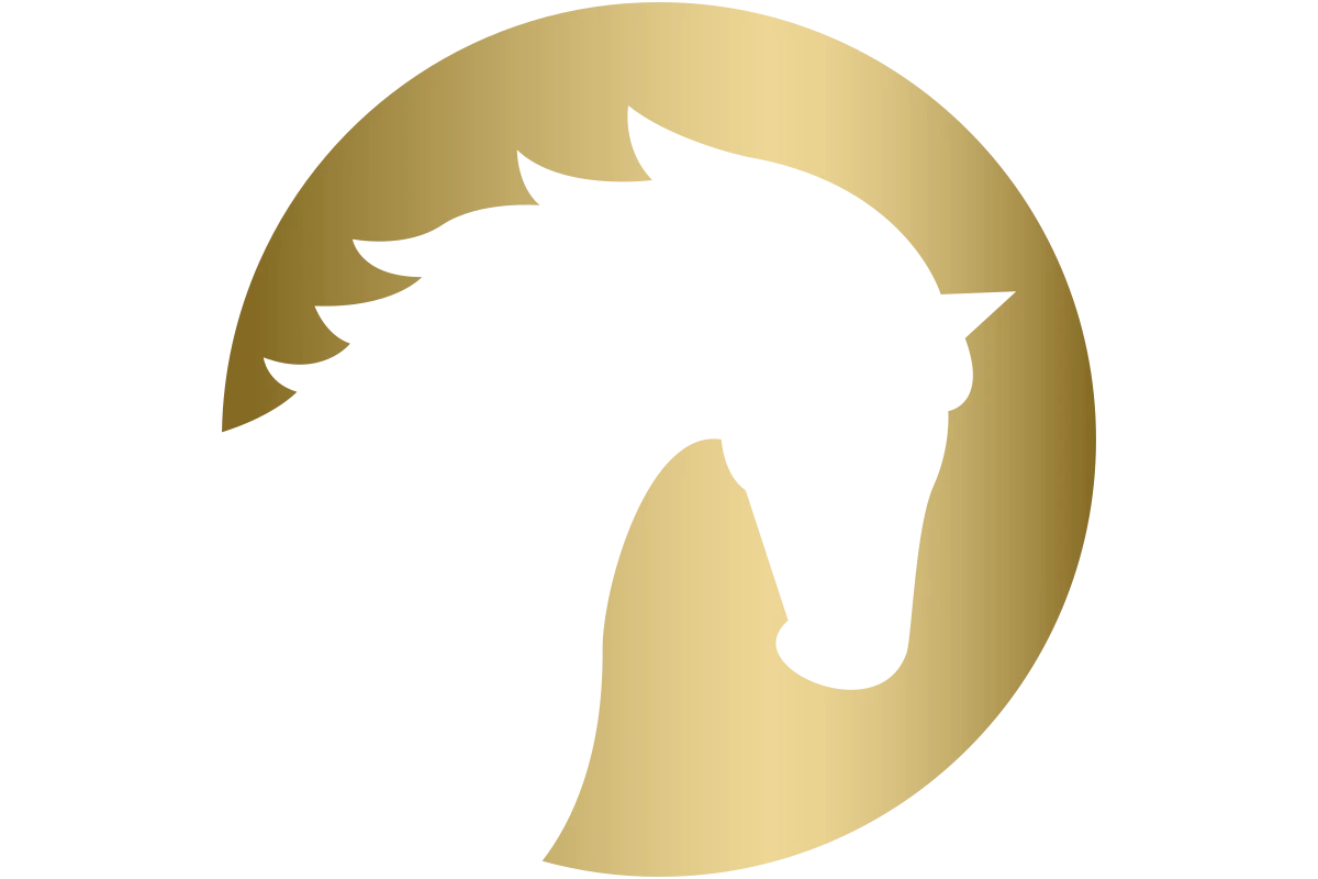 Elegant Horse Silhouette in Gold - Strength and Power