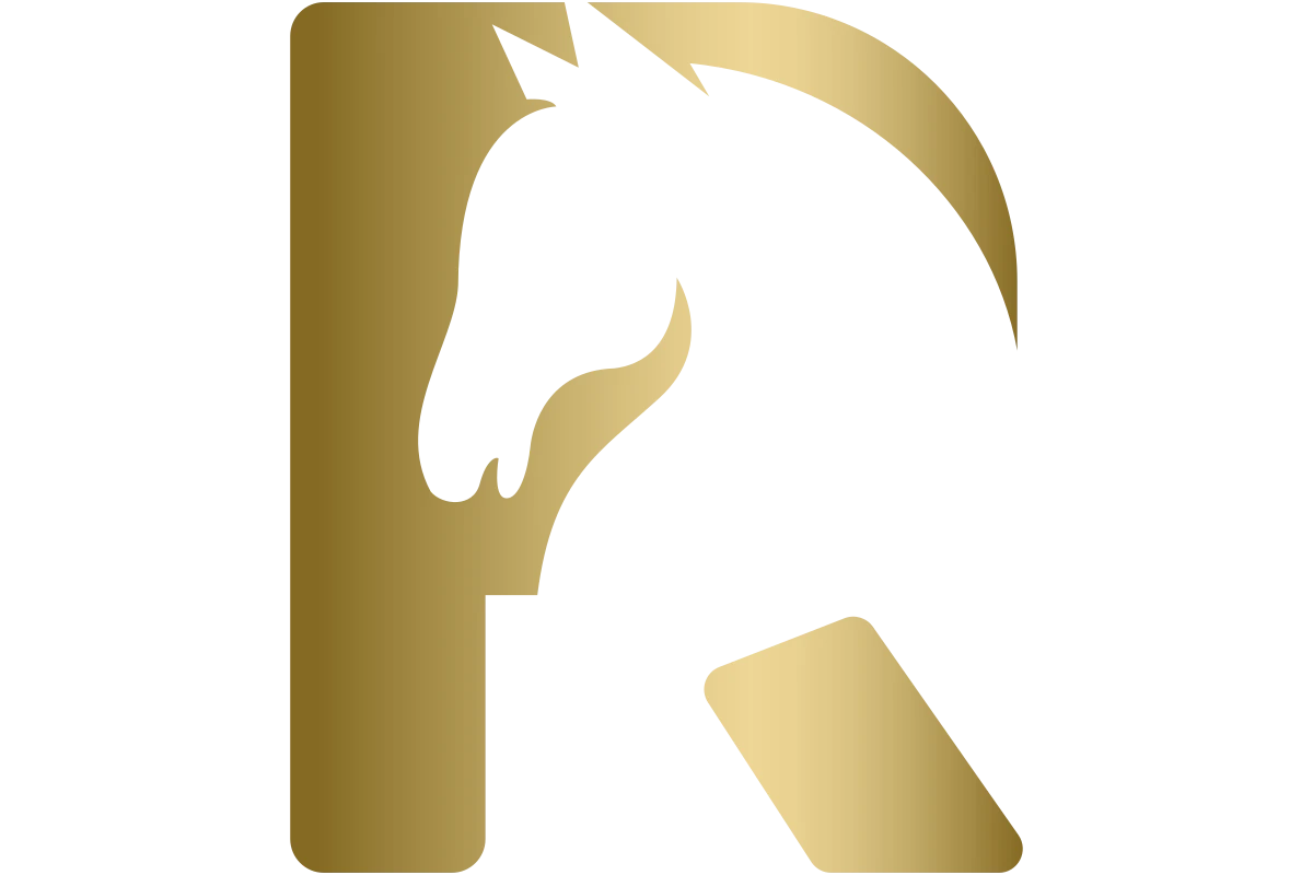 Elegant Horse Logo in Gold - Luxury Equine Icon