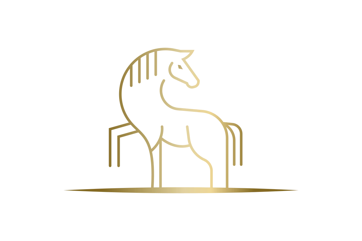 Elegant Minimalist Horse Logo Symbolizing Strength and Grace